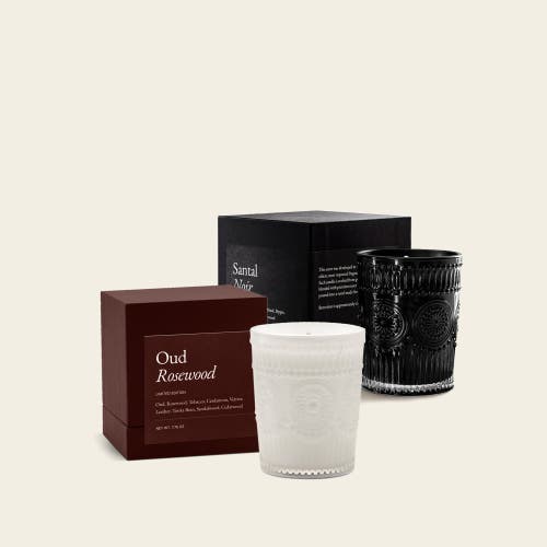 Italic Noir Swiss Scented Glass Candle In White