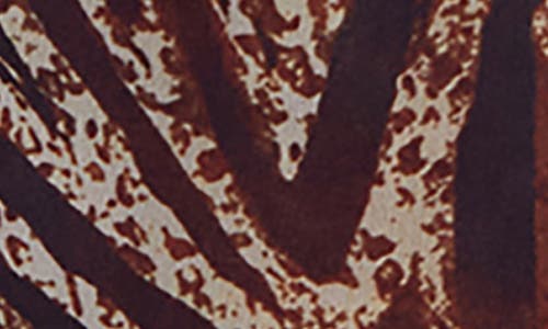 Nasty Gal Animal Print Crinkle Chiffon Top In Brown
