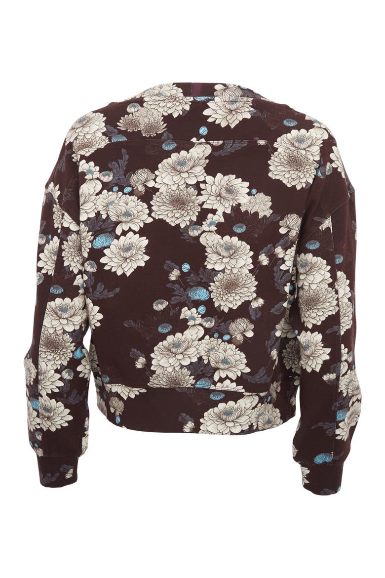 Clara Oversized Brushed Knit Sweatshirt, Alternate, color, Serious Floral Black
