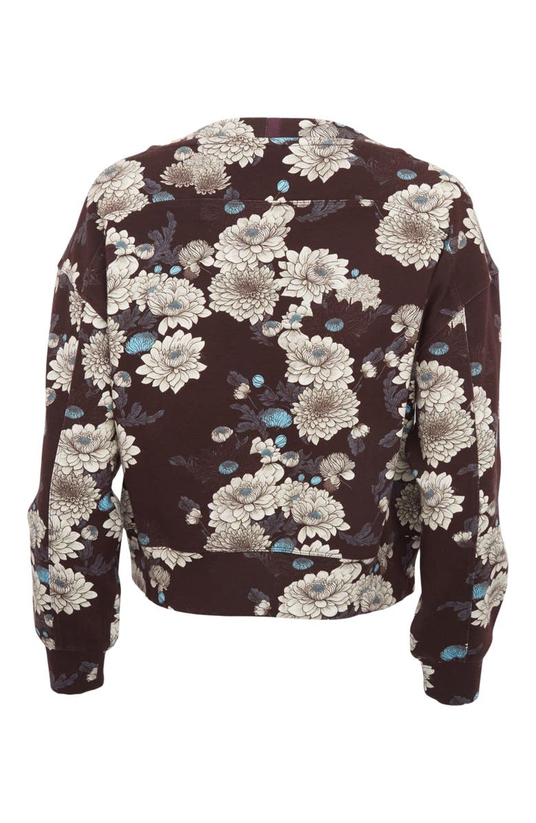 Lords of Harlech Clara Oversized Brushed Knit Sweatshirt, Alternate, color, Serious Floral Black
