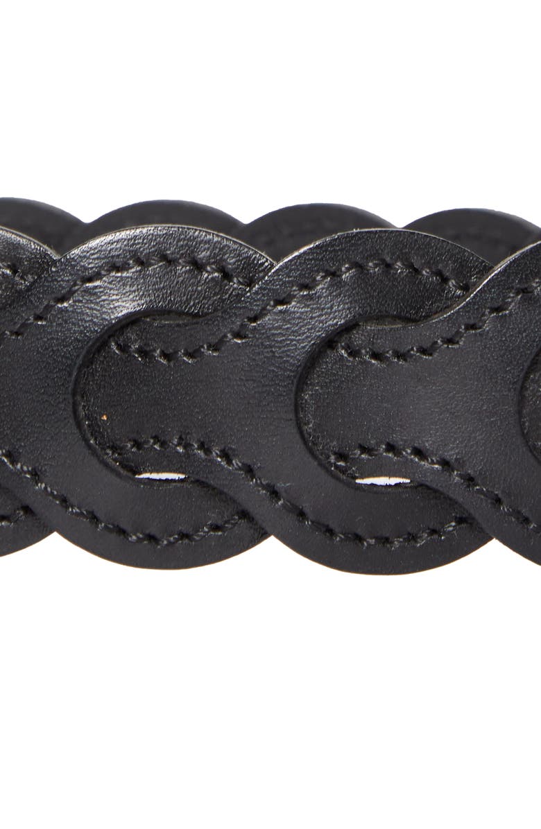 Isabel Marant Edena Leather Belt, Alternate, color, Black/ Silver