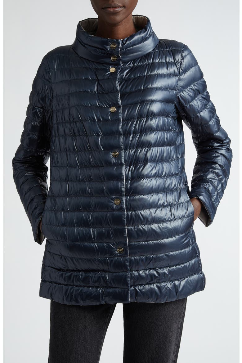 Reversible Ultralight Down Jacket, Main, color, NAVY TO GREY