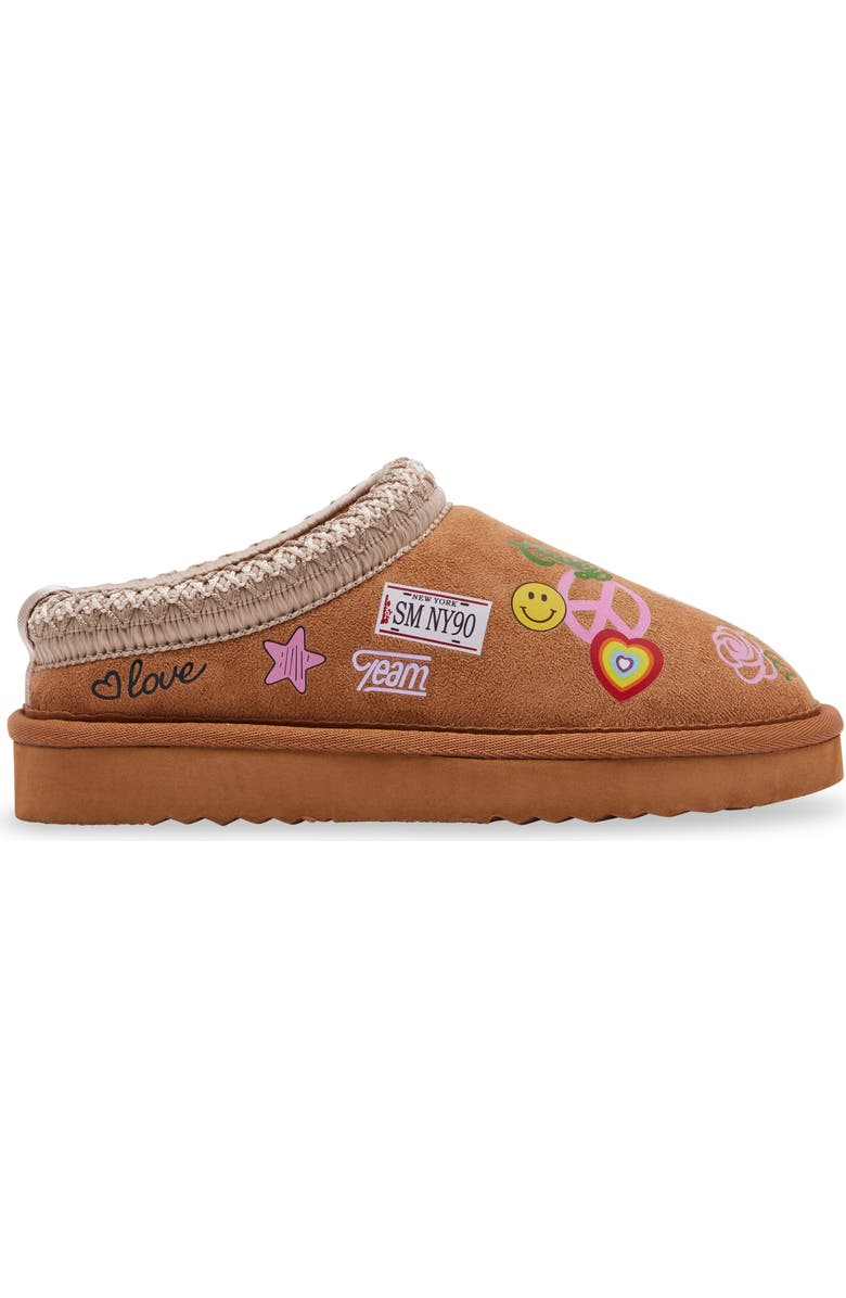 Steve Madden Kids' Jordye Faux Fur Clog Slipper, Alternate, color, Cognac Multi