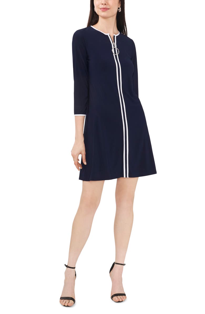Chaus Center Stripe Minidress, Main, color, Jbs Navy/White