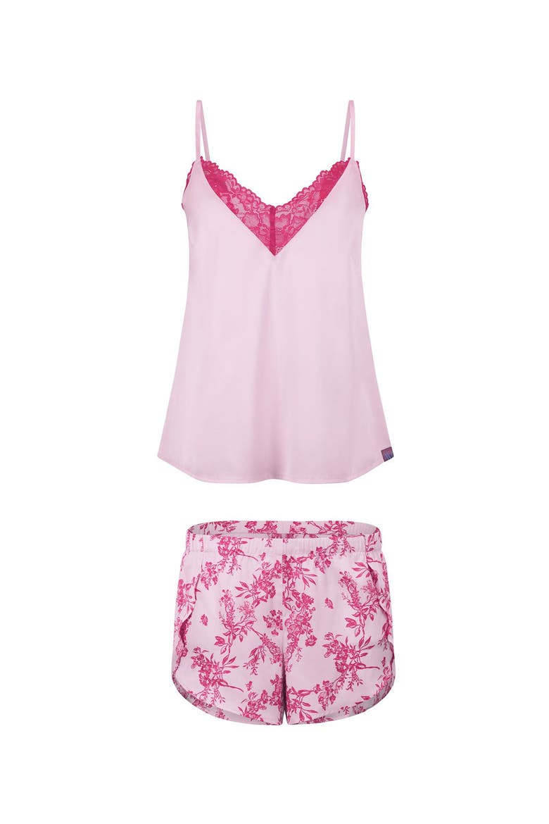 Linny Pajama Cami & Shorts Set, Alternate, color, Floral pink