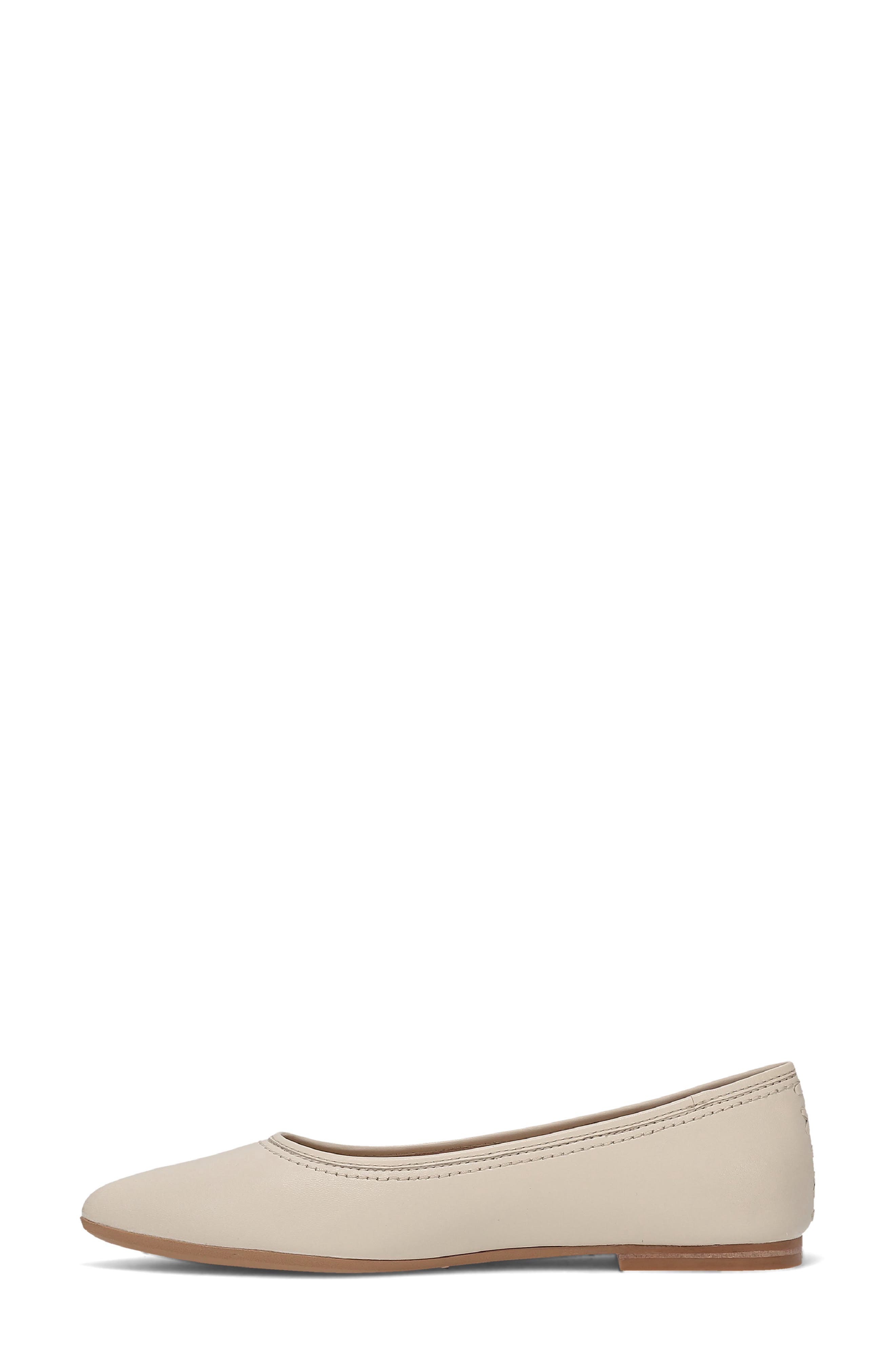 Heather Pointed Toe Ballet Flat, Alternate, color, ECRU