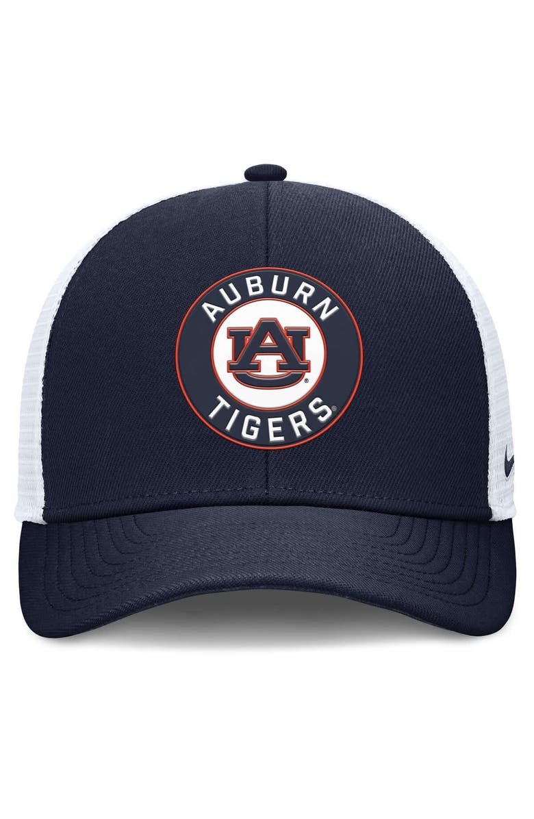 Nike Men's Nike Navy/White Auburn Tigers Rise Primetime Performance Trucker Adjustable Hat, Alternate, color, 