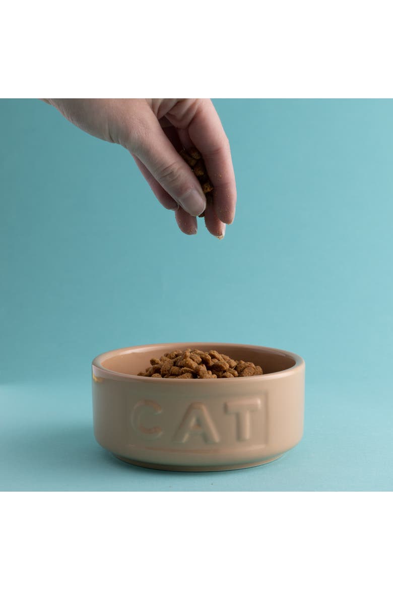 5.2 Inch Cane Cat Food And Water Bowl, Alternate, color, Brown