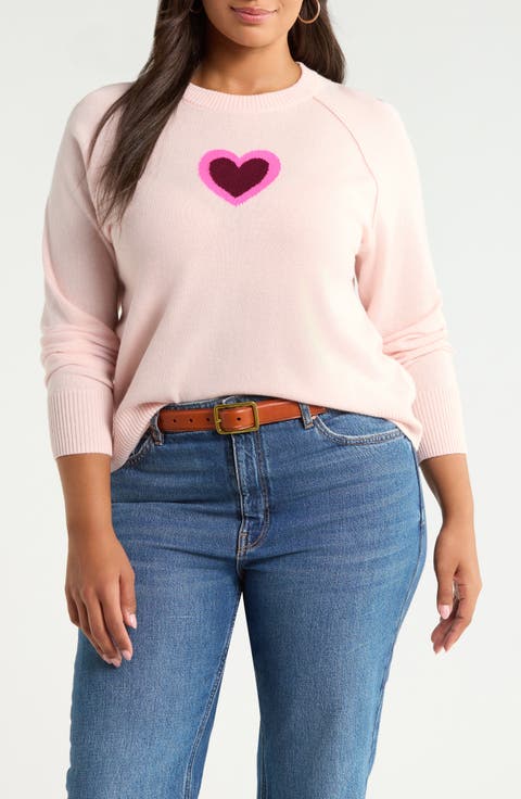 Heart Intarsia Wool & Cashmere Sweater