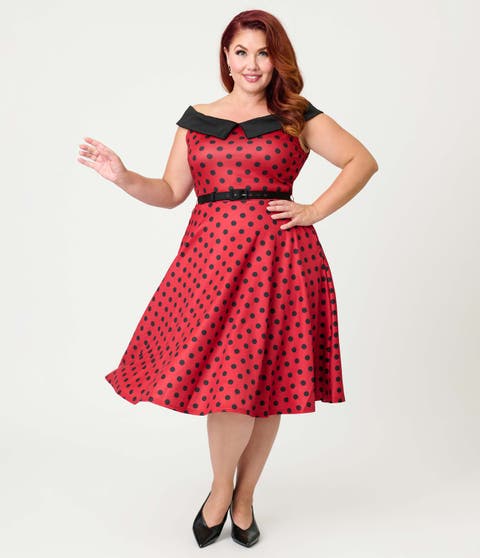 Plus Size Off the Shoulder Swing Dress