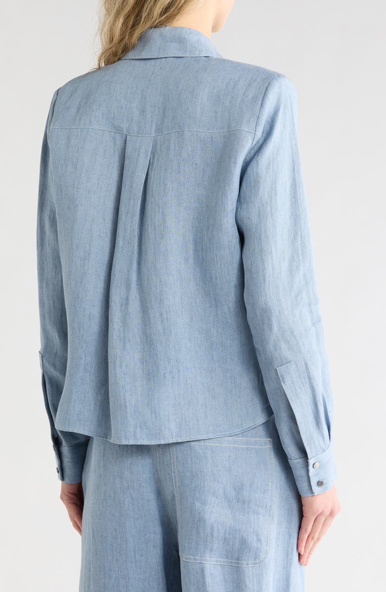 TWP Carter Button-Up Shirt, Alternate, color, Light Indigo