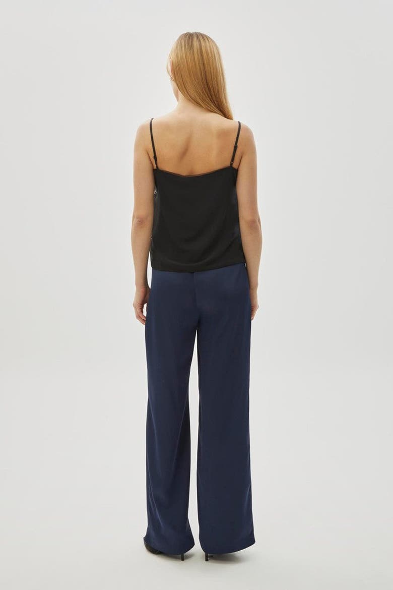 Drawstring Wide Leg Trousers, Alternate, color, NAVY BLUE