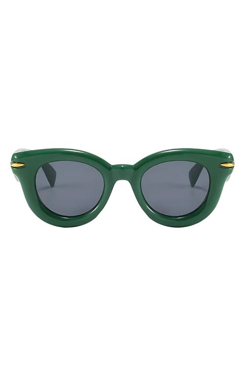 Fifth & Ninth Marlow 46mm Polarized Round Sunglasses In Green