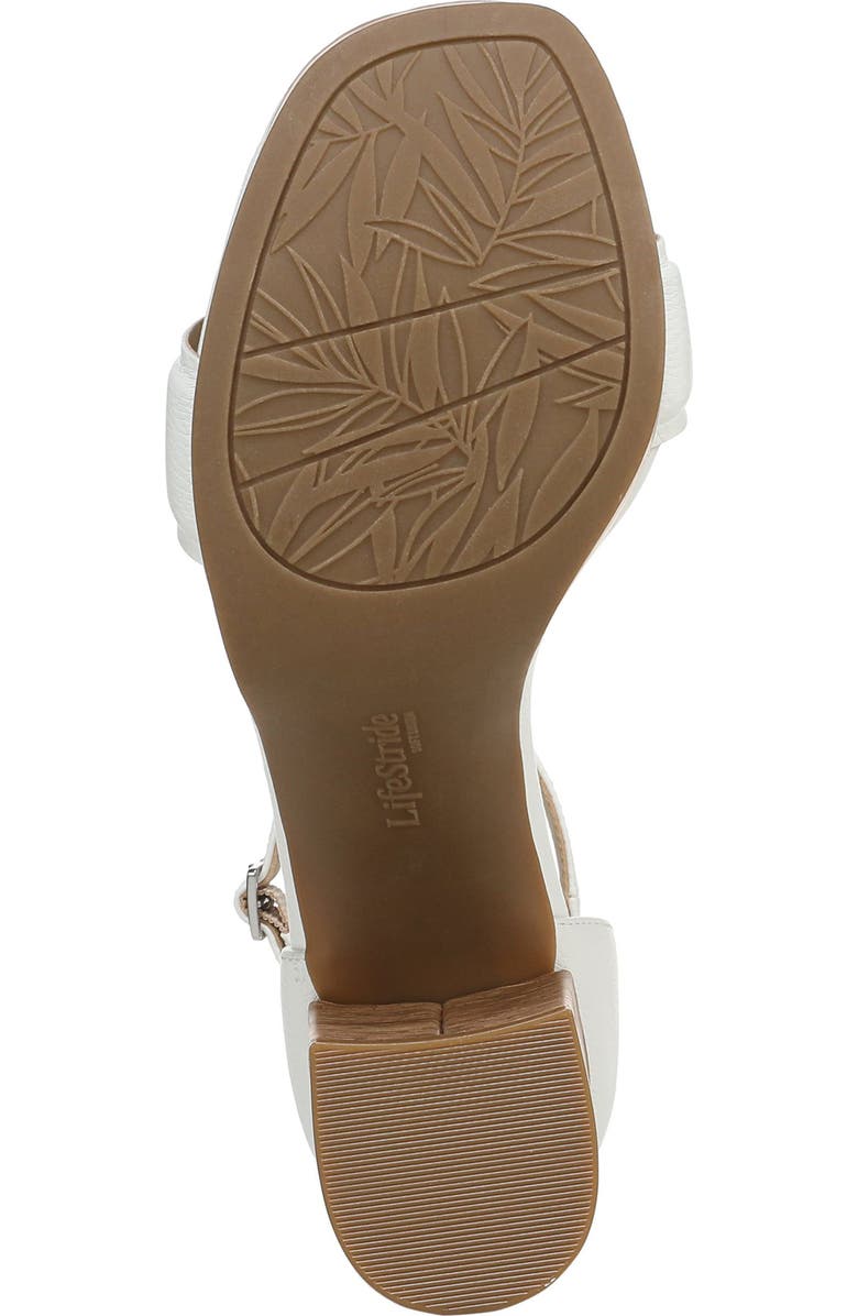 LifeStride Ashland Ankle Strap Platform Sandal, Alternate, color, White