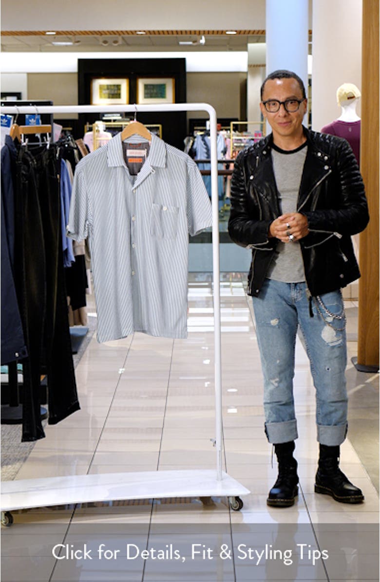 Stripe Jacquard Camp Shirt, sales video thumbnail