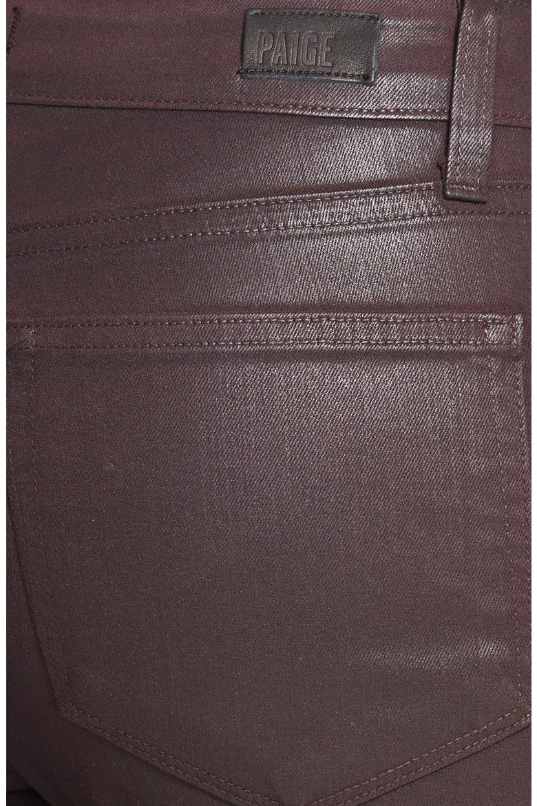 Denim 'Edgemont' Coated Skinny Jeans, Alternate, color, DARK MAUVE PINK