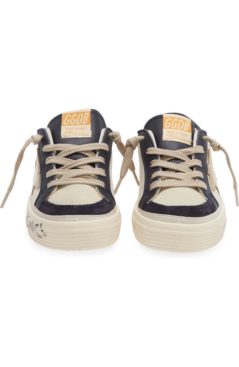 Golden Goose Kids' May Sneaker, Alternate, color, White/ Dark Blue/ Platinum