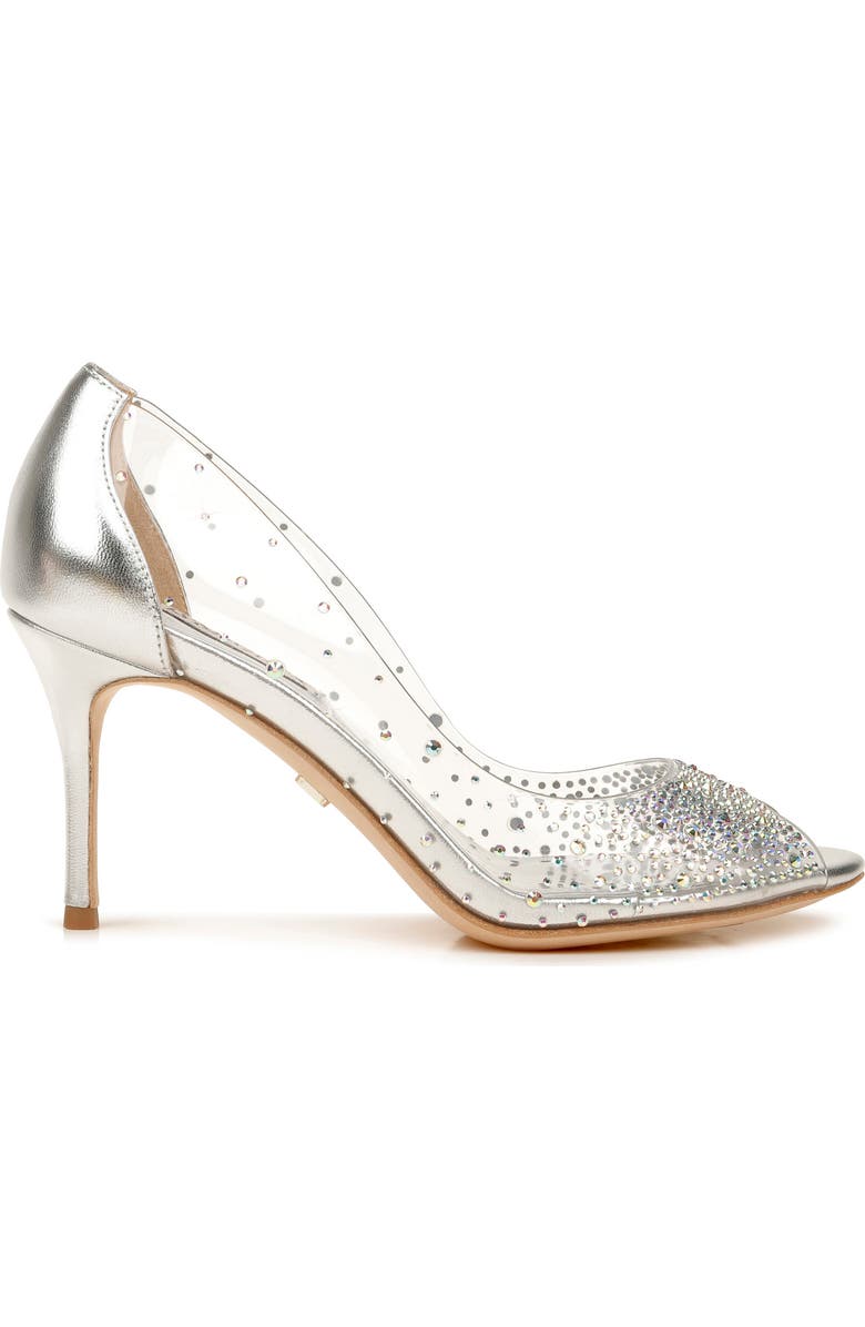 Badgley Mischka Collection Ginata Embellished Peep Toe Pump, Alternate, color,