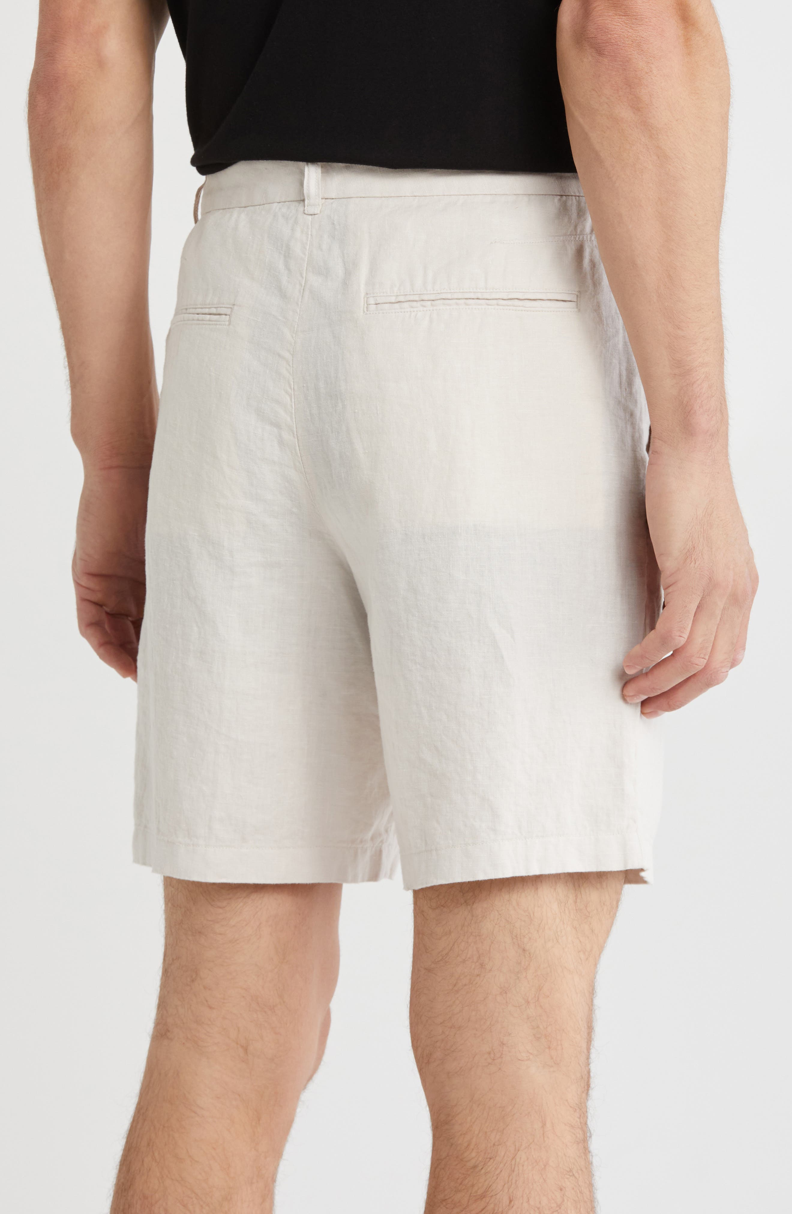 Elliot Pleated Linen Shorts - image 2
