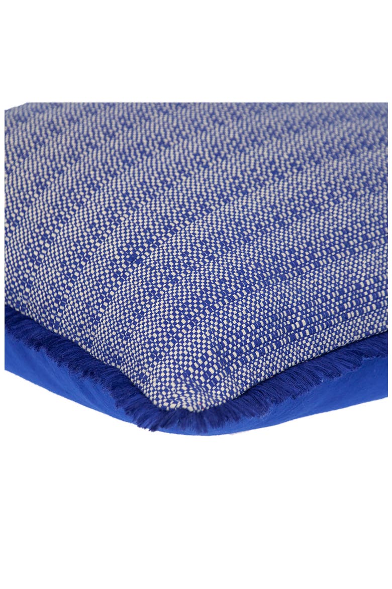 Cross Weave Square Accent Pillow, Alternate, color, BLUE