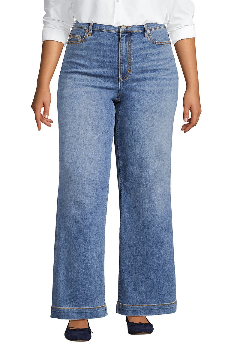High Rise Wide Leg Denim Jeans, Main, color, Beau Blue