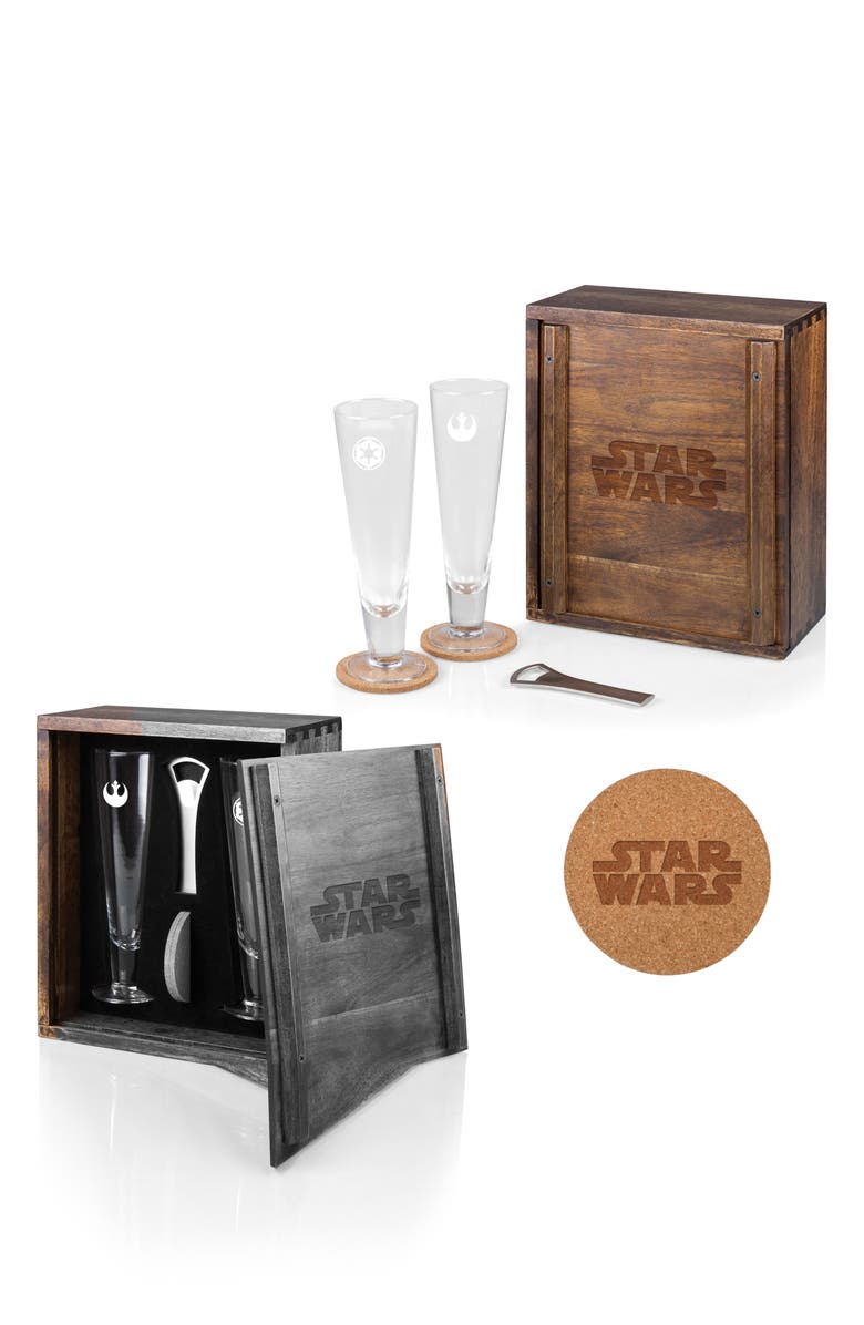 Picnic Time Glass Beverage Set, Alternate, color, Star Wars/Brown