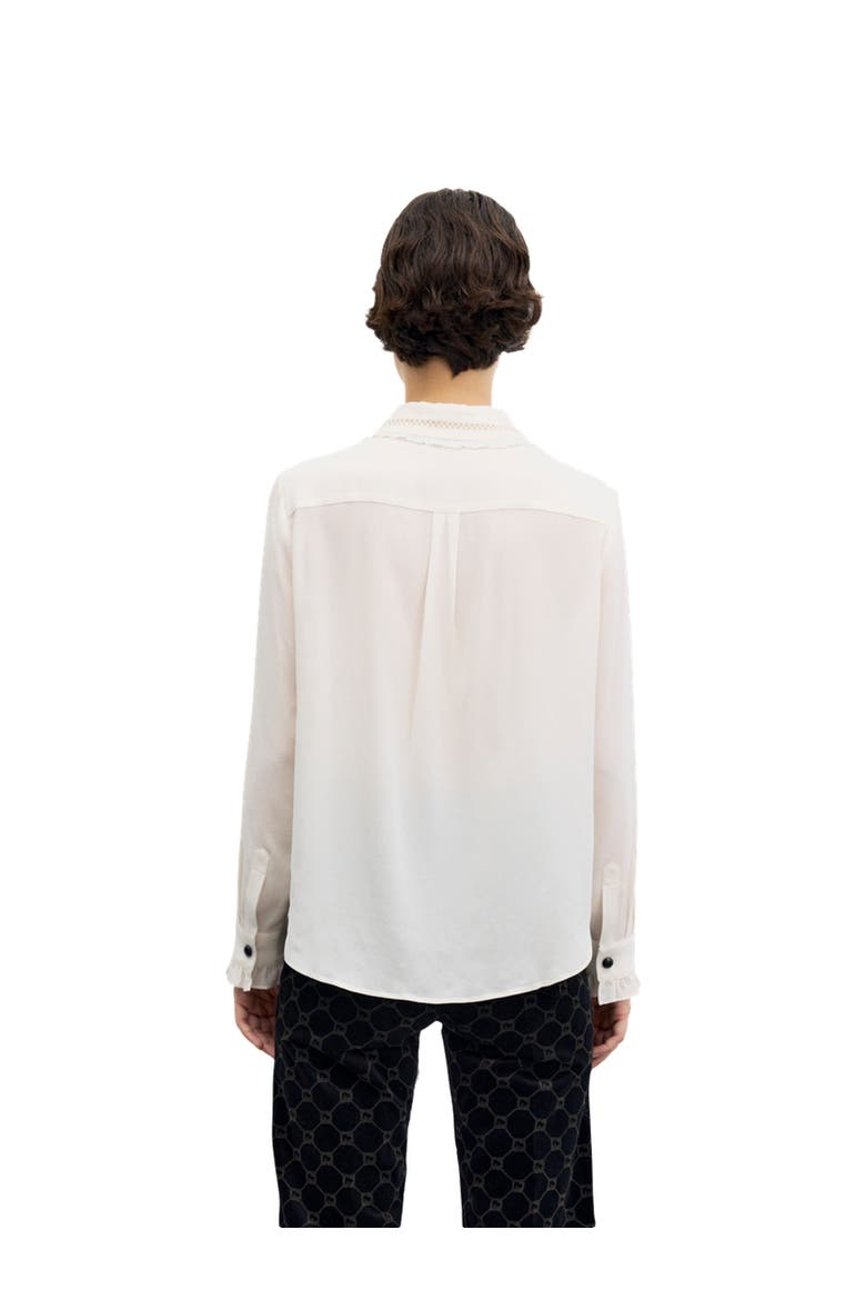 Loren Silk Crepe Blouse, Alternate, color, Natural