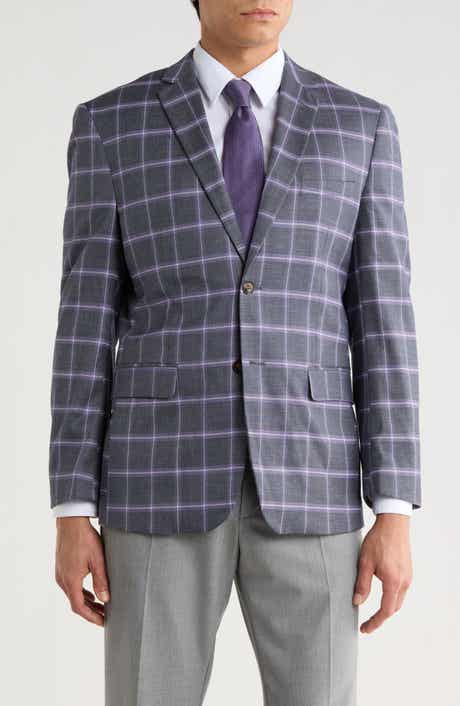 Gino Vitale Slim Fit Windowpane Blazer