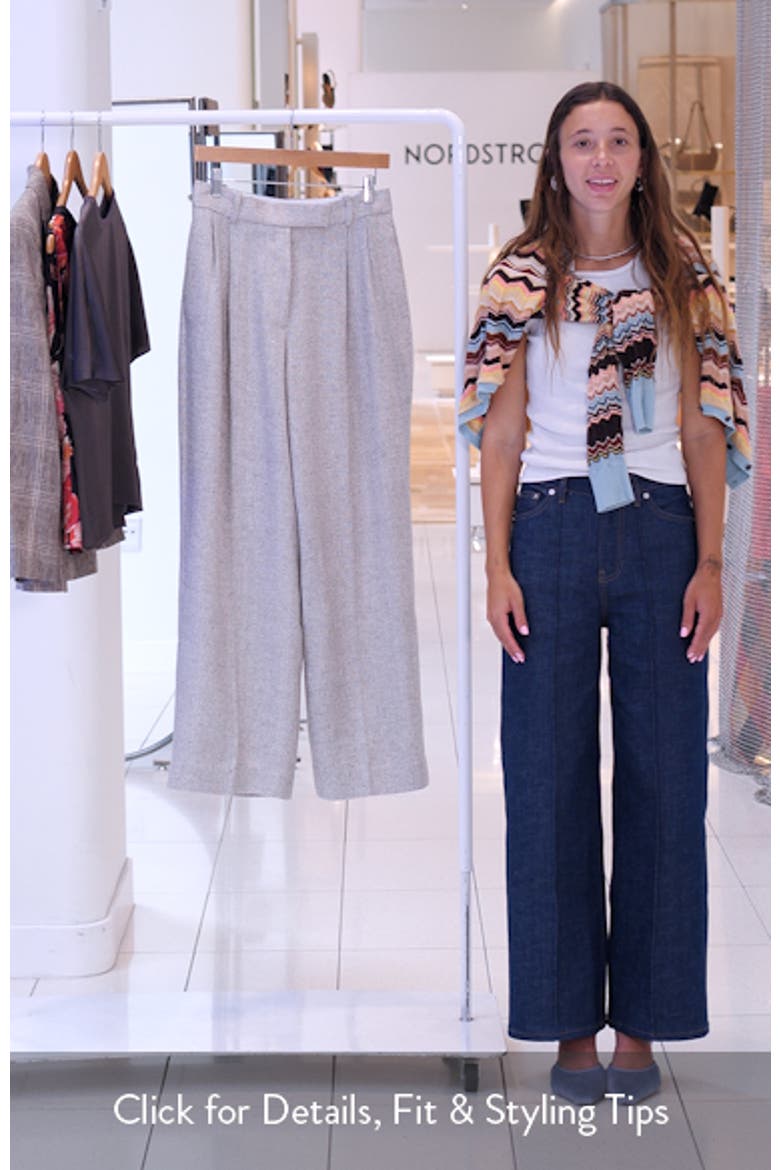 Ezra Herringbone High Waist Wide Leg Pants video