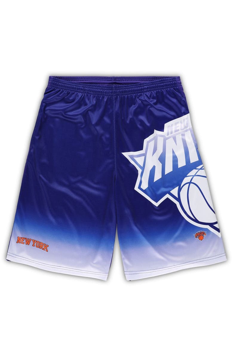 FANATICS Men's Fanatics Branded Blue New York Knicks Big & Tall Graphic Shorts, Main, color, Blue