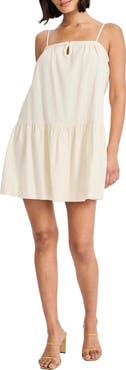 The Good Journey Keyhole Drop Waist Sleeveless Minidress