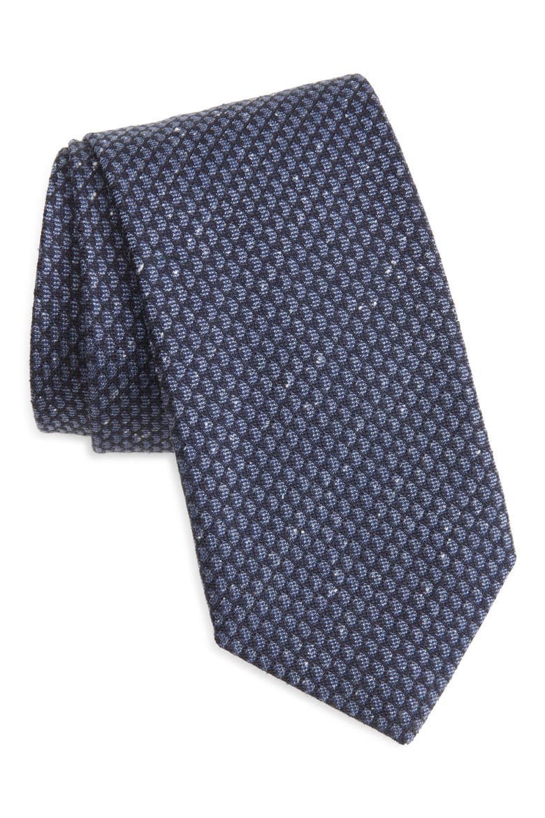 Neat Silk Tie, Main, color, BLUE
