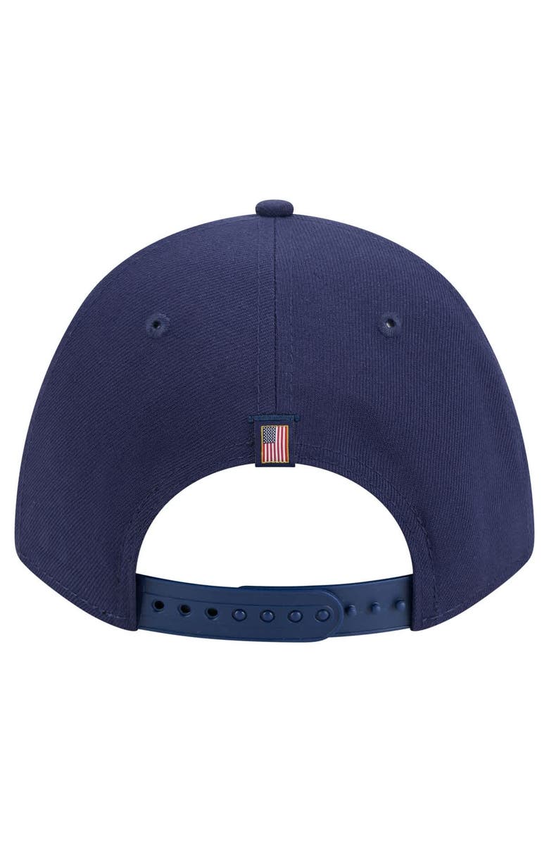 New Era Men's New Era Navy Tampa Bay Rays American Flag 9FORTY M-Crown A-Frame Adjustable Hat, Alternate, color, Navy