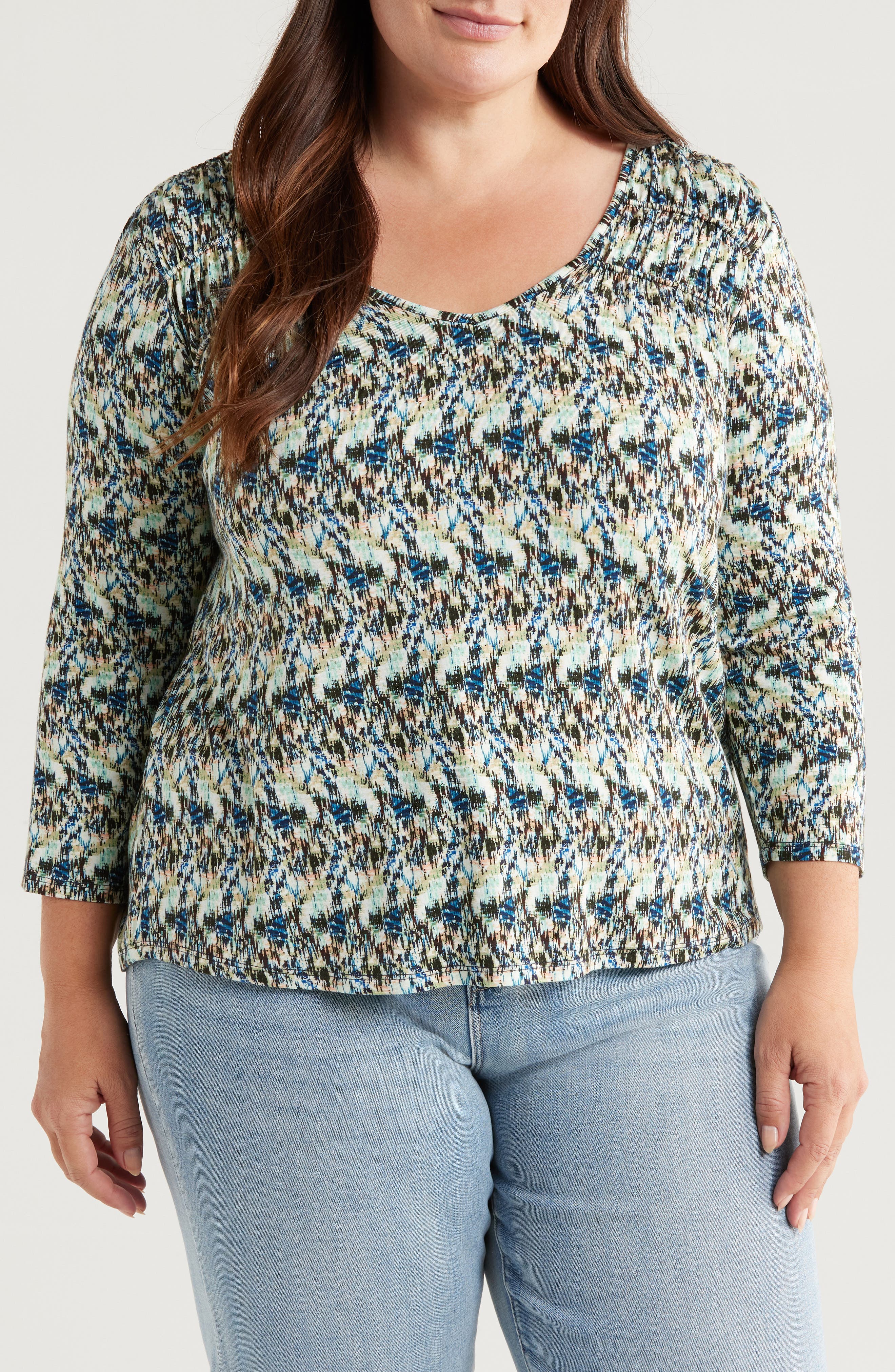 Liverpool Los Angeles Abstract Print Jersey Top