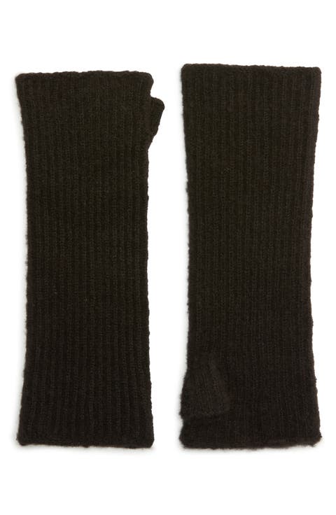 Twisted Fingerless Rib Gloves