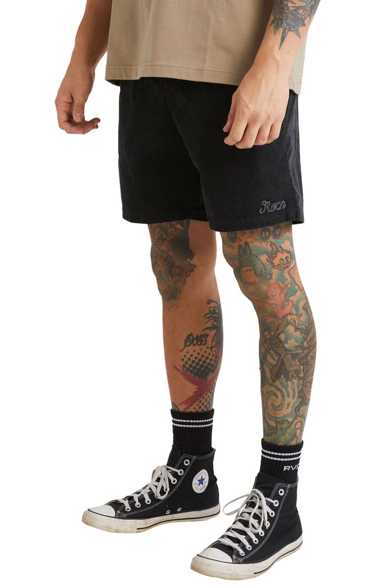 RVCA Escape Drawstring Cotton Walking Shorts, Alternate, color,