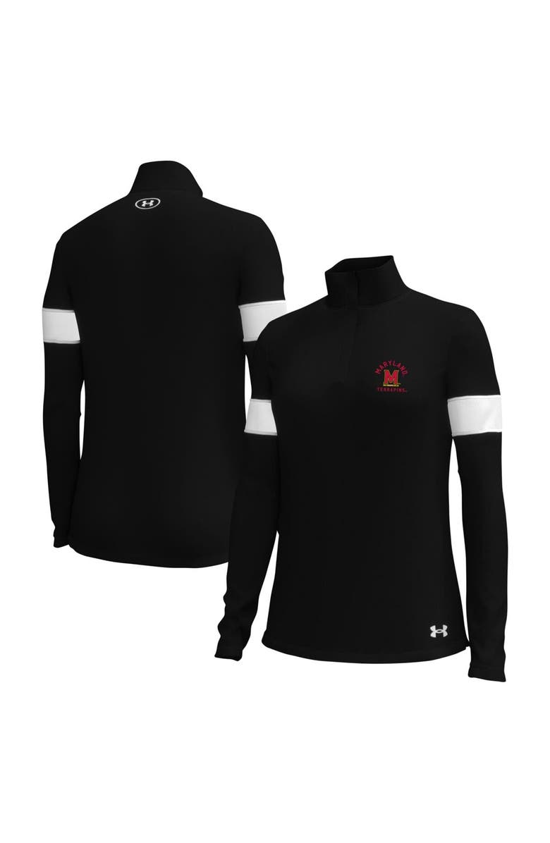 Under Armour Women's Under Armour Black Maryland Terrapins Gameday Challenger Quarter-Zip Top, Main, color,