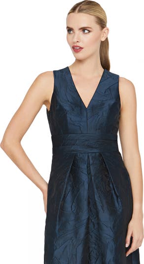 Mariah Crinkle Pleated Gown