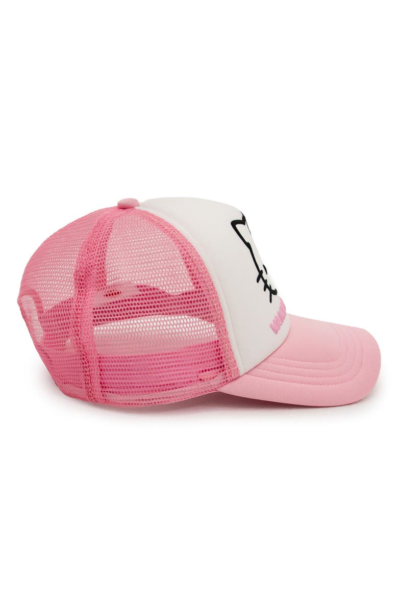 VANDYTHEPINK x Sanrio Hello Kitty<sup>®</sup> Face Trucker Hat, Alternate, color, Pink