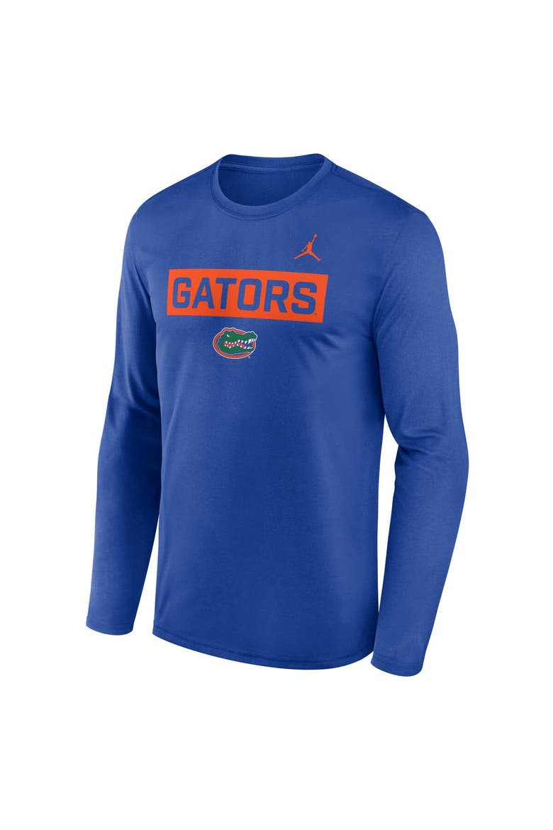 Men's Jordan Brand Royal Florida Gators Primetime Campus 2-Hit Legend Dri-FIT Long Sleeve T-Shirt, Alternate, color, Royal