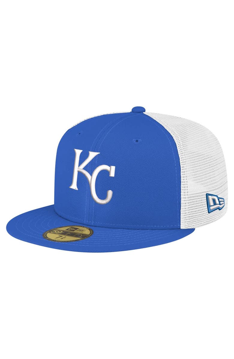 New Era Men's New Era Royal Kansas City Royals Team Color 59FIFTY Trucker Fitted Hat, Main, color, 