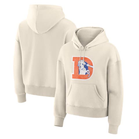 Women's Fanatics Cream Denver Broncos Dove Legacy Pullover Hoodie