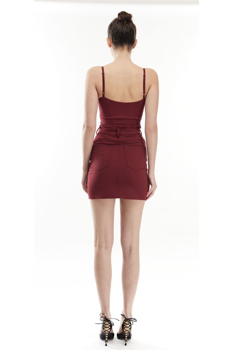 Kathrine mini skirt, Alternate, color, Burgundy