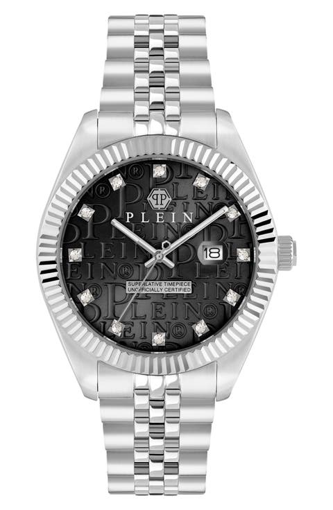Date Superlative Crystal Bracelet Watch, 41mm