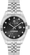 PHILIPP PLEIN Date Superlative Crystal Bracelet Watch, 41mm