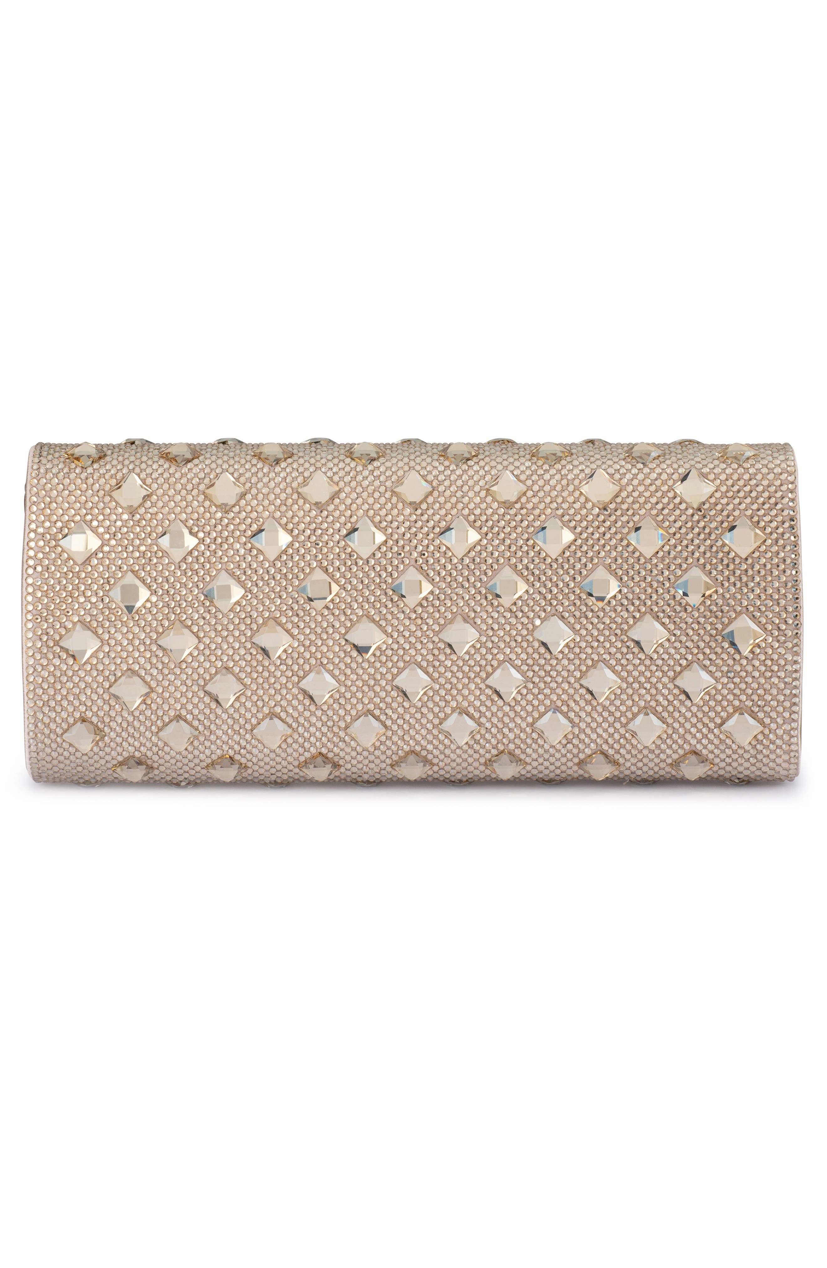 Bridget Crystal Clutch, Alternate, color, CHAMPAGNE