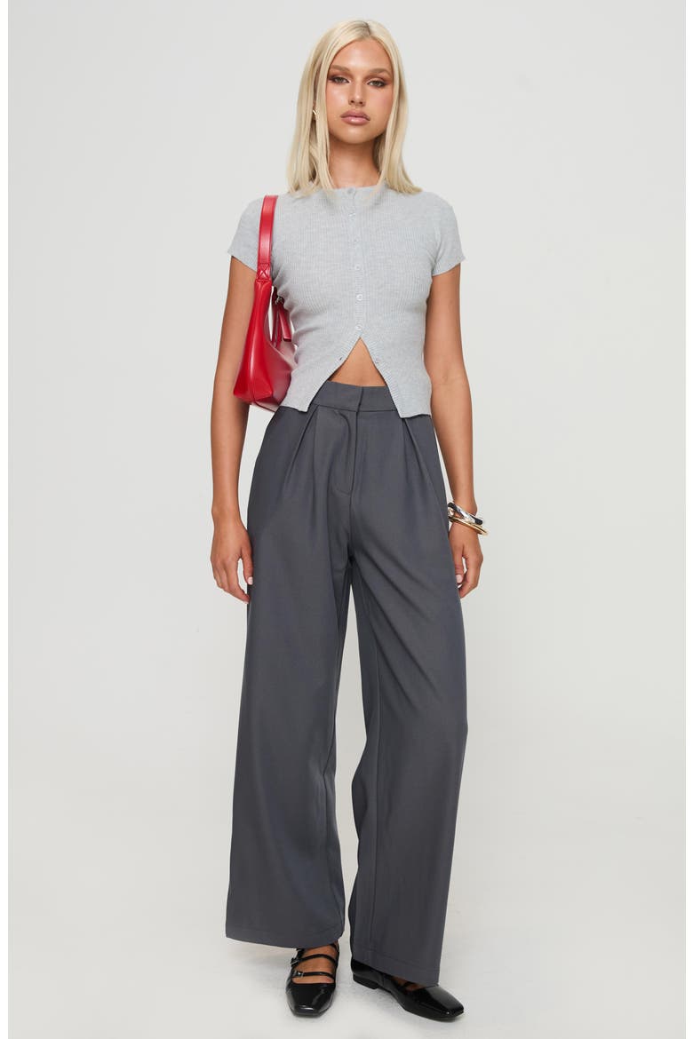 Suzu Short Sleeve Cardigan, Alternate, color, GREY