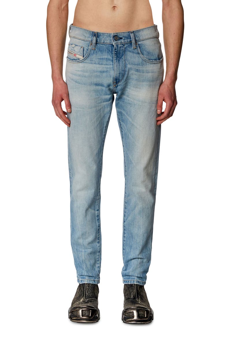 D-Strukt Slim Fit Jeans, Main, color, DENIM