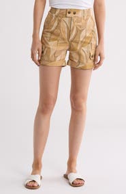 Democracy Patterned Cargo Shorts