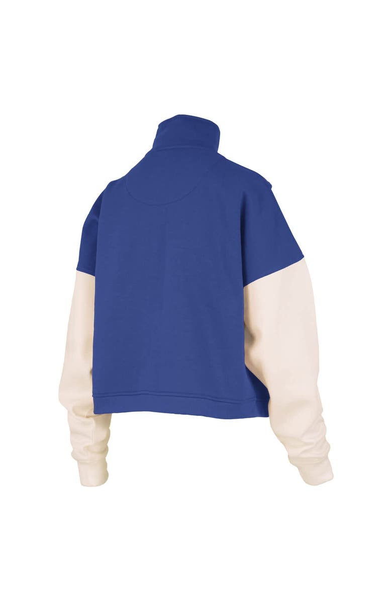 PRESSBOX Women's Pressbox Royal Florida Gators Ferrara Color Block Quarter-Zip Sweatshirt, Alternate, color, Royal